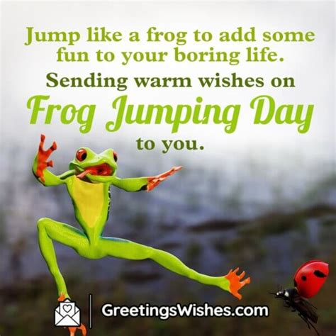 Frog Jumping Day Wishes Messages 13 May Greetings Wishes