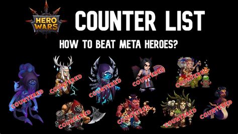 Hero Wars Counter List How To Beat Meta Heroes Video
