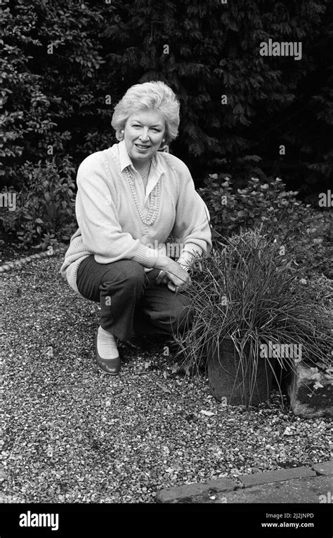 Actress June Whitfield Pictured At Home 27th August 1987 Stock Photo
