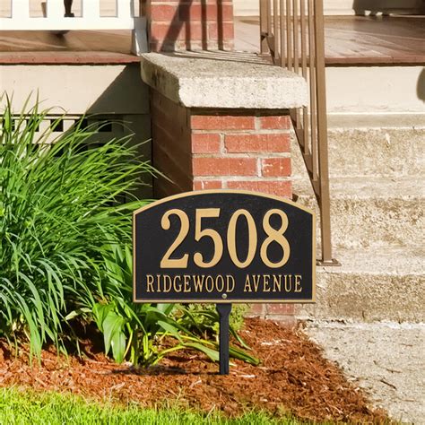 Old Century Forge Legacy 2 Line Lawn Address Sign And Reviews Wayfair