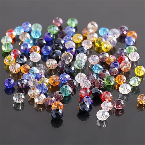 Wholesale Lots Multi Faceted Beads Crystal Glass Loose Beads Jewelry Making Diy 4mm 100pcs Pack