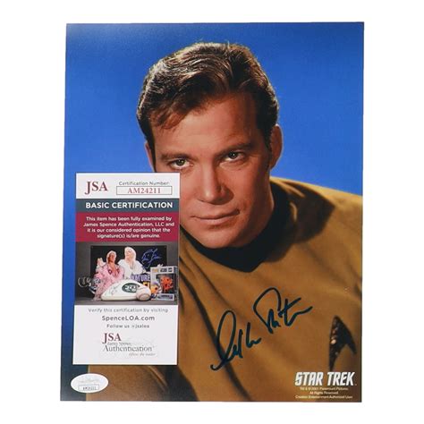 William Shatner Signed Star Trek 8x10 Photo Jsa Pristine Auction