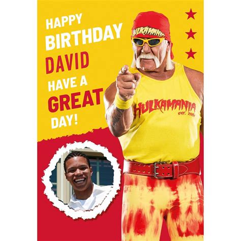 Personalised Wwe Hulk Hogan Birthday Photo Card Danilo Promotions