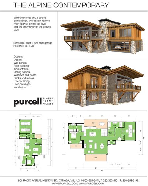 Purcell Timber Frames Home Packages The Alpine Contemporary House
