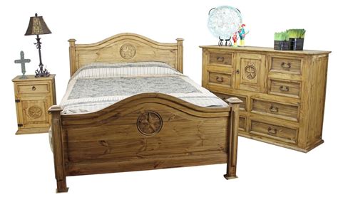 Mexican Pine Furniture Texas Star Rustic Pine Bedroom Set Mexican