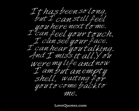 Waiting For You To Come Back Love Quotes