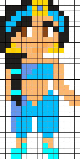 Jasmine Perler Bead Pattern Bead Sprites Characters Fuse Bead Patterns