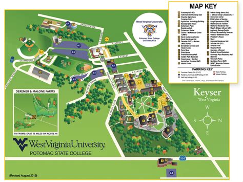 Campus Map Wvu Potomac State College Keyser Campus West Virginia