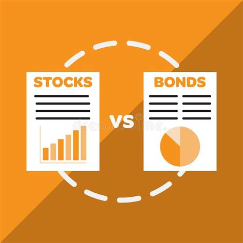 Stocks V Bonds Vector Stock Vector Illustration Of Chart 146829037