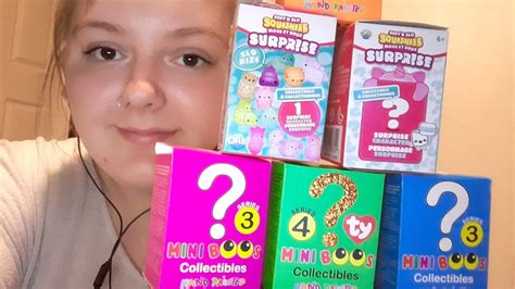 ASMR Unboxing Mystery Toys Mini Boos Squishy Surprises YouTube