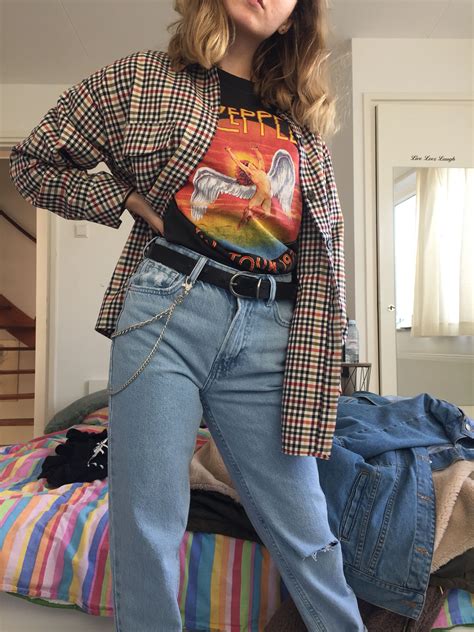 Mom Jeans With Chains Grunge Grunge Outfits Winter Summer Grunge