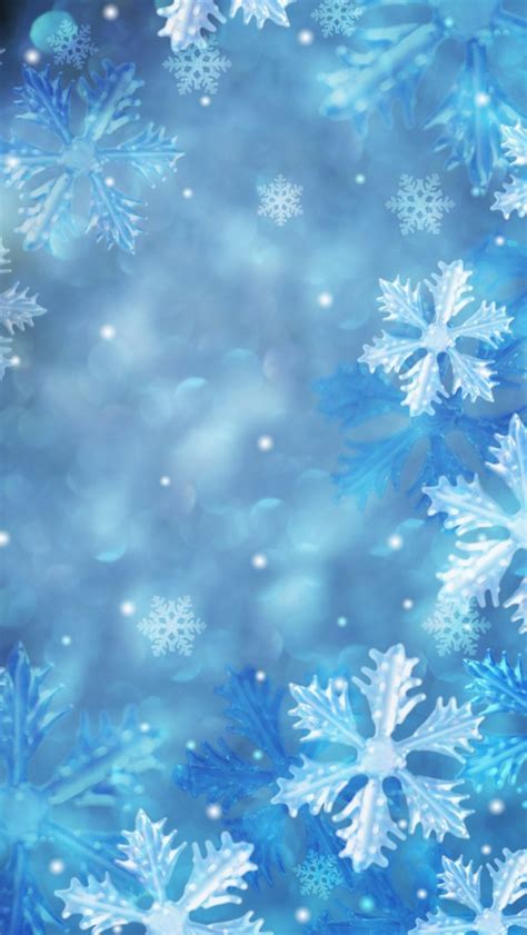 Free Download Blue Snowflakes Wallpaper Free Iphone Wallpapers