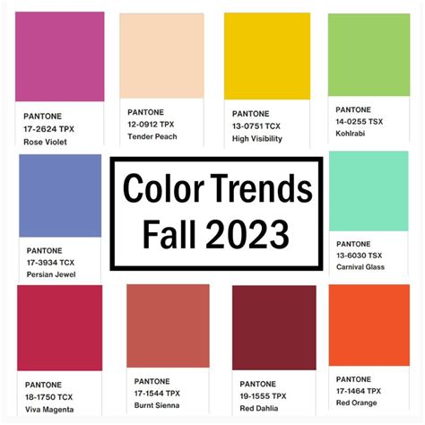 Pantone Fall Winter 20232024 Color Trends Just Style La