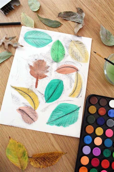 Leaf Rubbing Crayon Resist Art Activity Messy Momma Crafts