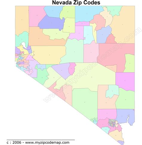 Zip Code Map Of Nevada World Map