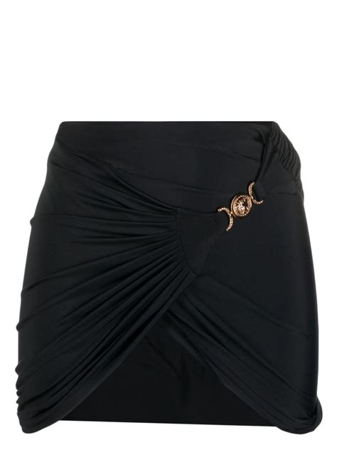 Versace Medusa Wrap Skirt In Black Lyst