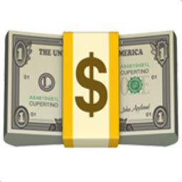 Download vector file ($2.95) have you got money on the brain? Dollar Banknote Emoji (U+1F4B5)