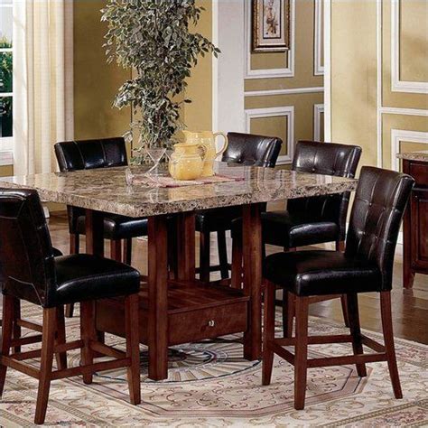 details   piece counter height dining set  chairs