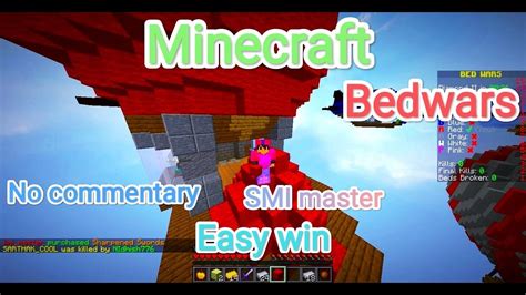 Easy Win In Minecraft Bedwars Youtube