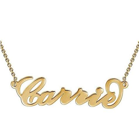 Tnamenecklace Gold Sex And The City Carrie Name Necklace
