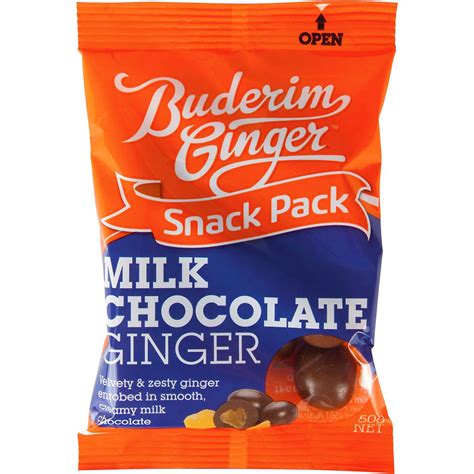 Buderim Ginger Milk Chocolate Coated Ginger 50g Woolworths