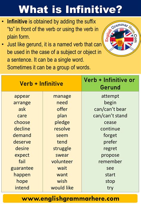 What Is Infinitive Definitions Examples And Verb Infinitive List