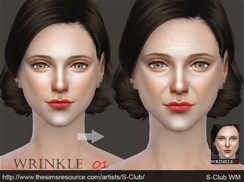 S Club Wm Ts4 Wrinkle 01 Sims Sims 4 Sims 4 Cc Skin