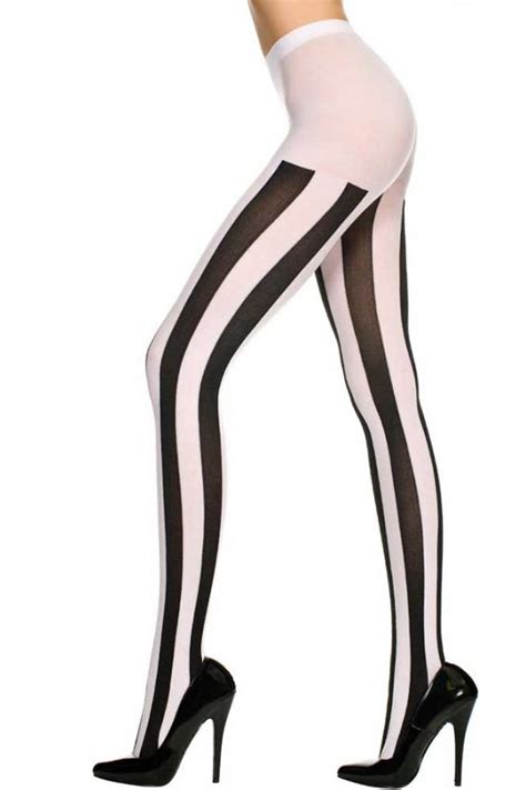 Vertical Stripe Tights By Music Legs