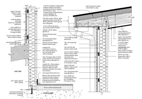 【architecture Details】roof And Wall Section Details