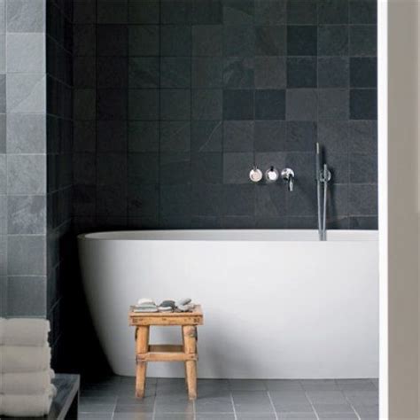 I still think white or a light coordinating colour (for the walls) looks clean, just like a bathroom should be! 35 black slate bathroom wall tiles ideas and pictures 2020