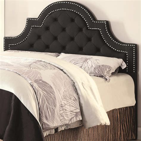 Black Upholstered Headboard Queen Or Full All American Furniture