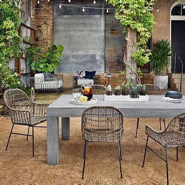 modern teak outdoor dining table west elm