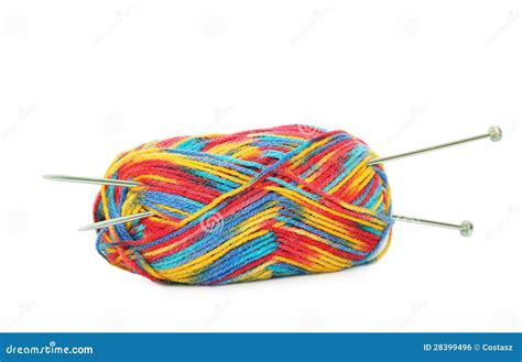 Yarn And Knitting Needles Stock Photo Image Of Weave 28399496
