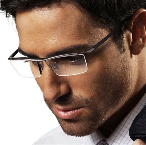 agstum pure titanium rimless frame optical hingeless eyeglasses for men and women high quality
