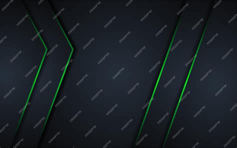 Premium Vector Abstract Dark Background With Line Green