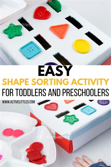 Easy Shape Sorting Activity For Toddlers And Preschoolers Active Littles