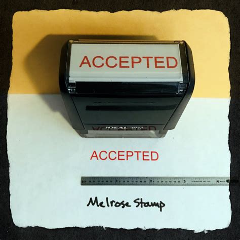 Accepted Rubber Stamp For Office Use Self Inking Melrose Stamp Company