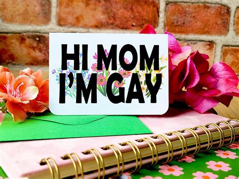 Hi Mom I M Gay Mini Greeting Card Mother S Day Lgbtq Gay Coming Out