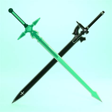 Sao Kiritos Dual Swords By Justass On Deviantart