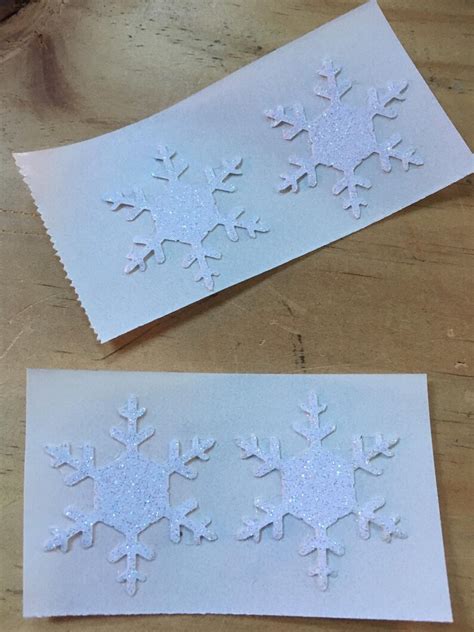 Snowflake Stickers Snow White Glitter Snowflake Seals Shimmer Etsy