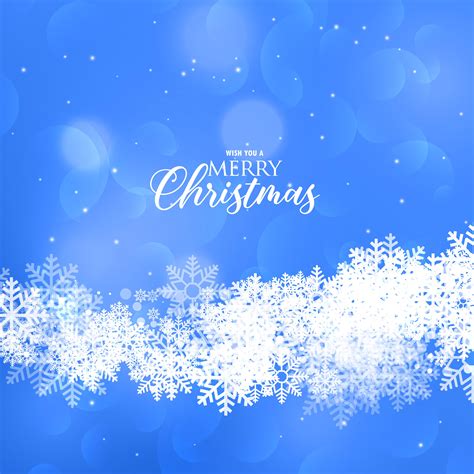 Beautiful Blue Merry Christmas Snowflakes Background Download Free