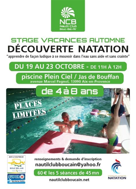 Stage Decouverte Vacances De La Toussaint Nautil Club Boucain