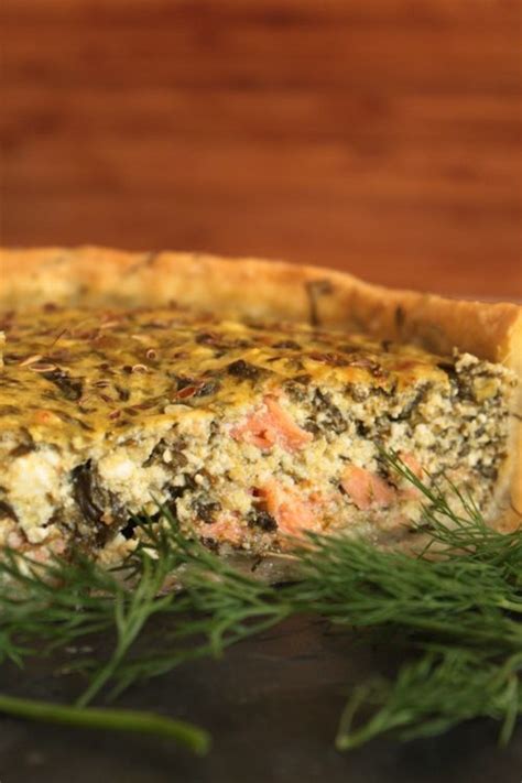 Tarte au saumon fumé et à loseille