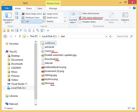 How To Show Or Hide File Extensions In Windows 81