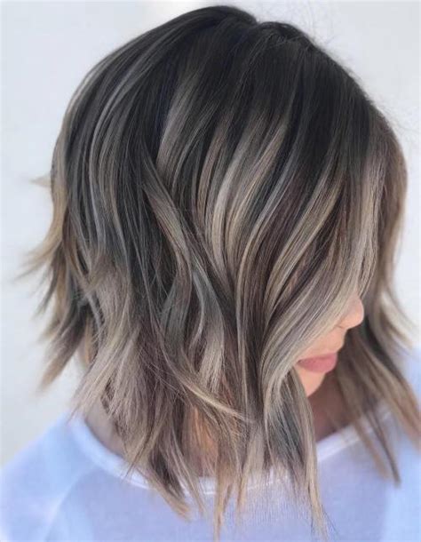 Ash blonde is one of said blonde shades, and it's easily spotted by its blue and violet hues that emulate a silvery or gray cool tone, as explained by debating dyeing your naturally curly hair? 60 Ideas of Gray and Silver Highlights on Brown Hair