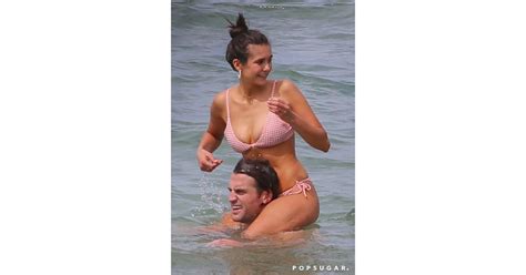 Nina Dobrev And Grant Mellon Kissing In Hawaii August 2019 Popsugar