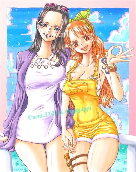 Robin Und Nami Robin Janesanimefnaf Manga Anime One Piece One Piece Nami One Piece Manga