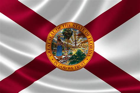 It shows a white bunting with a red diagonal cross in it, and in the center is placed the seal of the country. Florida Flag Stock Photos, Pictures & Royalty-Free Images ...