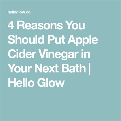 4 Reasons You Should Add Apple Cider Vinegar To Your Next Bath Recipe