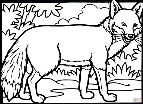 Fox And Wolf Coloring Pages At Free